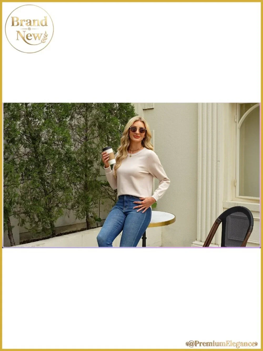 SLOWCOLIN Women's Long Sleeve Crew Neck Pullover Sweater Fall Winter